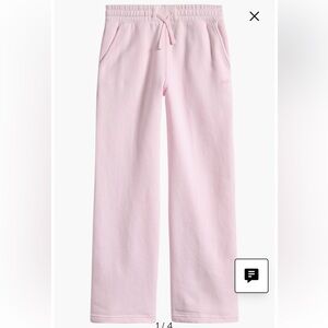 abercrombie kids Pink Cozy wide leg baggy essential Sweatpants size 9/10 girls